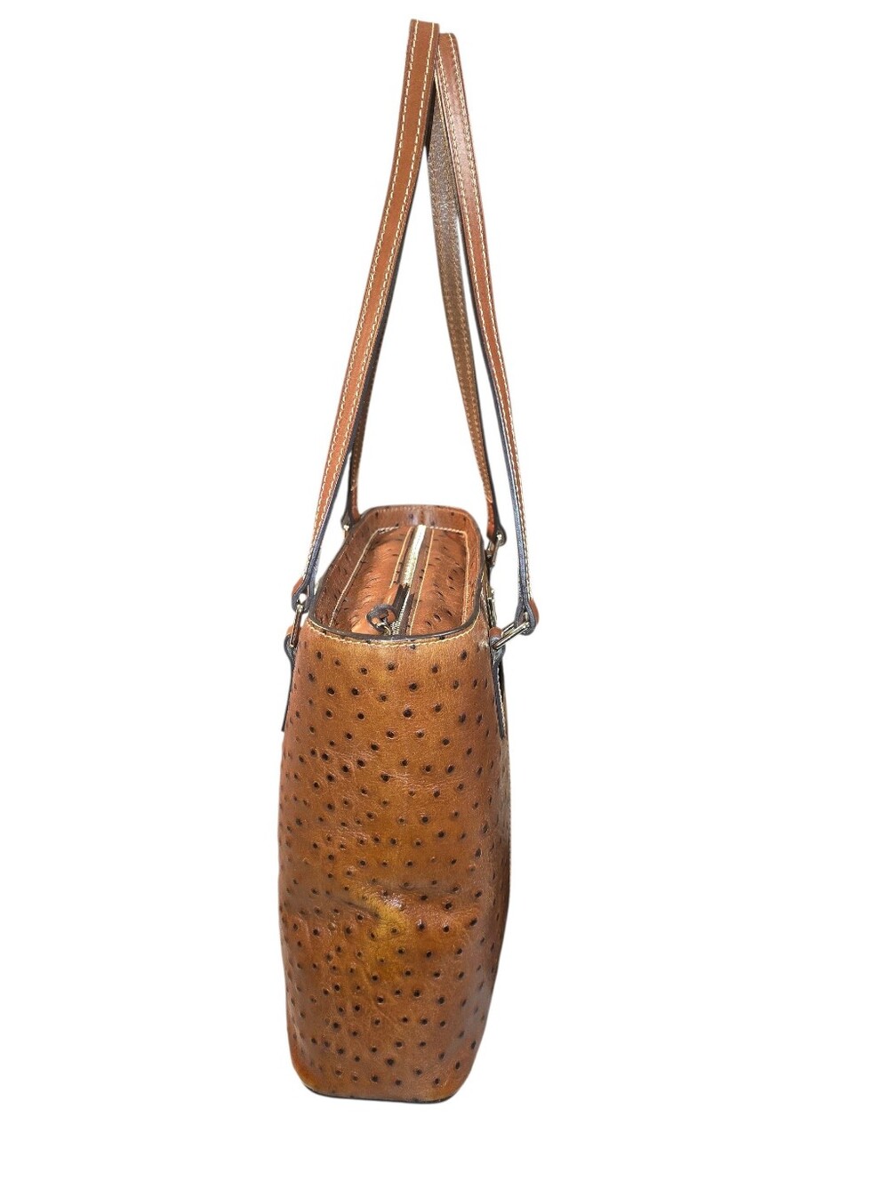 Dooney & Bourke Lexington tote features embossed ostrich leather. - Picture 3 of 11